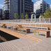 Gewerbefabrik Sitzbank Herrieden Outdoor Bank Parkbank Holz Gelb RAL 1028 Stadt
