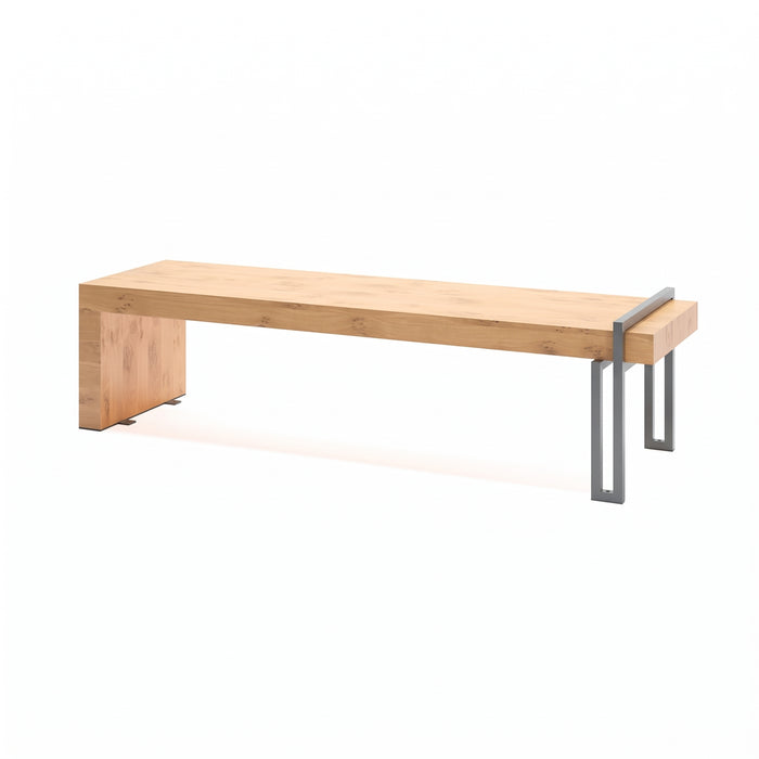 Gewerbefabrik Sitzbank Herrieden Outdoor Bank Parkbank Holz Grau RAL 7011
