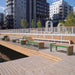 Gewerbefabrik Sitzbank Herrieden Outdoor Bank Parkbank Holz Grün RAL 6018 Stadt