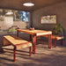 Gewerbefabrik Sitzbank Herrieden Outdoor Bank Parkbank Holz Rot RAL 3001 Park