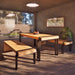 Gewerbefabrik Sitzbank Herrieden Outdoor Bank Parkbank Holz Schwarz RAL 9017 Park