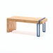 Gewerbefabrik Sitzbank Herrnhut Outdoor Bank Parkbank Holz Blau RAL 5005