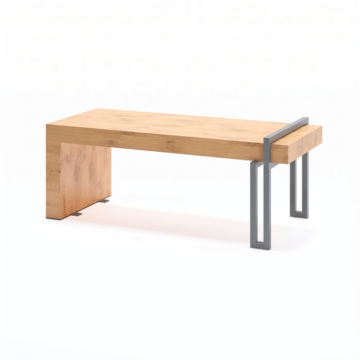 Gewerbefabrik Sitzbank Herrnhut Outdoor Bank Parkbank Holz Grau RAL 7011