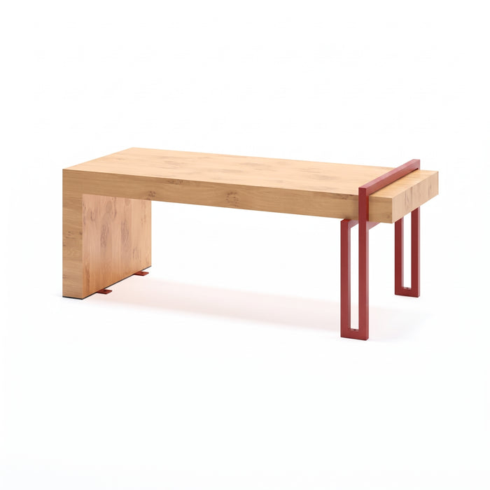 Gewerbefabrik Sitzbank Herrnhut Outdoor Bank Parkbank Holz Rot RAL 3001