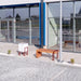 Gewerbefabrik Sitzbank Herrnhut Outdoor Bank Parkbank Holz Rot RAL 3001 Stadt