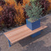 Gewerbefabrik Sitzbank Illesheim Outdoor Bank Parkbank Holz Blau RAL 5005 Park