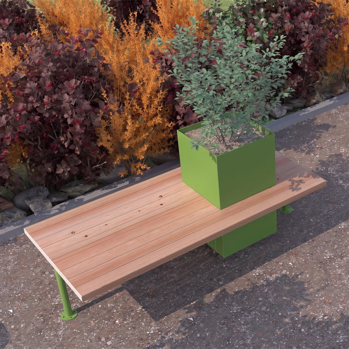 Gewerbefabrik Sitzbank Illesheim Outdoor Bank Parkbank Holz Grün RAL 6018 Park