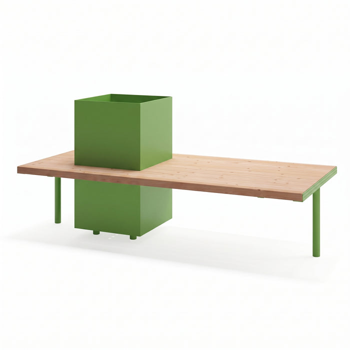 Gewerbefabrik Sitzbank Illesheim Outdoor Bank Parkbank Holz Grün RAL 6018