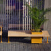 Gewerbefabrik Sitzbank Illingen Outdoor Bank Parkbank Holz Gelb RAL 1028 Park
