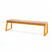 Gewerbefabrik Sitzbank Kirkel Outdoor Bank Parkbank Holz Gelb RAL 1028