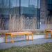Gewerbefabrik Sitzbank Kirkel Outdoor Bank Parkbank Holz Gelb RAL 1028 Stadt