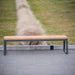 Gewerbefabrik Sitzbank Kirkel Outdoor Bank Parkbank Holz Grau RAL 7011 Park