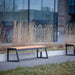 Gewerbefabrik Sitzbank Kirkel Outdoor Bank Parkbank Holz Schwarz RAL 9017 Stadt