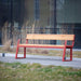 Gewerbefabrik Sitzbank Kirtorf Outdoor Bank Parkbank Holz Rot RAL 3001 Park