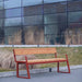 Gewerbefabrik Sitzbank Kirtorf Outdoor Bank Parkbank Holz Rot RAL 3001 Stadt