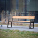 Gewerbefabrik Sitzbank Kirtorf Outdoor Bank Parkbank Holz Schwarz RAL 9017 Park