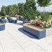 Gewerbefabrik Sitzbank Langenau Outdoor Bank Parkbank Holz Blau RAL 5005 Park