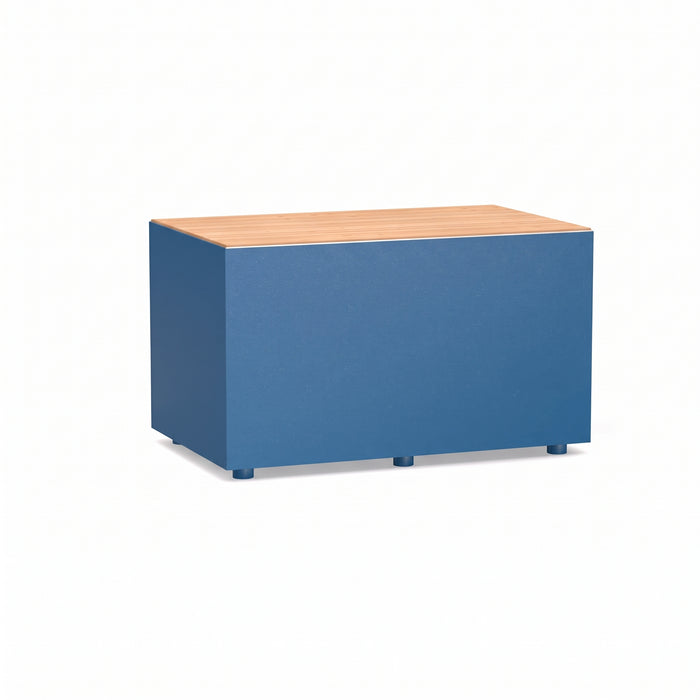 Gewerbefabrik Sitzbank Langenau Outdoor Bank Parkbank Holz Blau RAL 5005