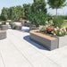 Gewerbefabrik Sitzbank Langenau Outdoor Bank Parkbank Holz Grau RAL 7011 Park
