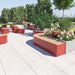 Gewerbefabrik Sitzbank Langenau Outdoor Bank Parkbank Holz Rot RAL 3001 Park