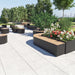 Gewerbefabrik Sitzbank Langenau Outdoor Bank Parkbank Holz Schwarz RAL 9017 Park