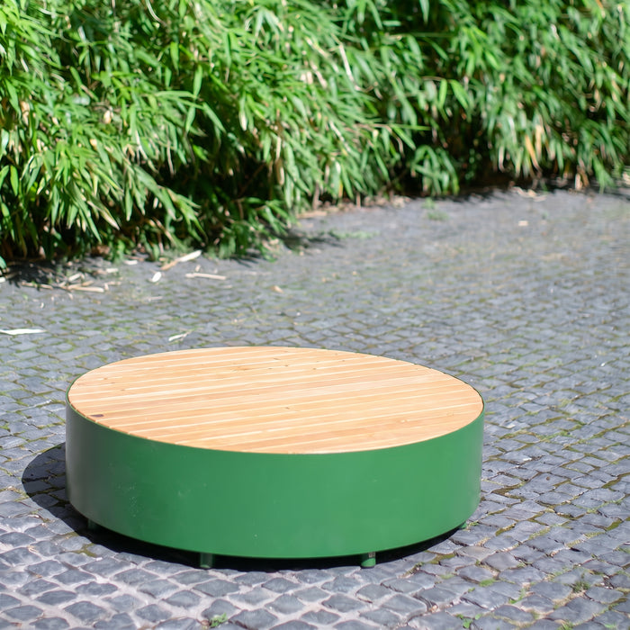 Gewerbefabrik Sitzbank Langenburg Outdoor Bank Parkbank Holz Grün RAL 6018 Park