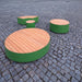 Gewerbefabrik Sitzbank Langenburg Outdoor Bank Parkbank Holz Grün RAL 6018 Stadt
