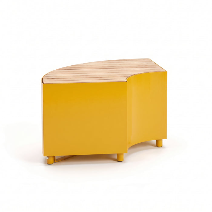 Gewerbefabrik Sitzbank Langenzenn Outdoor Bank Parkbank Holz Gelb RAL 1028