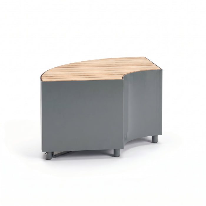 Gewerbefabrik Sitzbank Langenzenn Outdoor Bank Parkbank Holz Grau RAL 7011