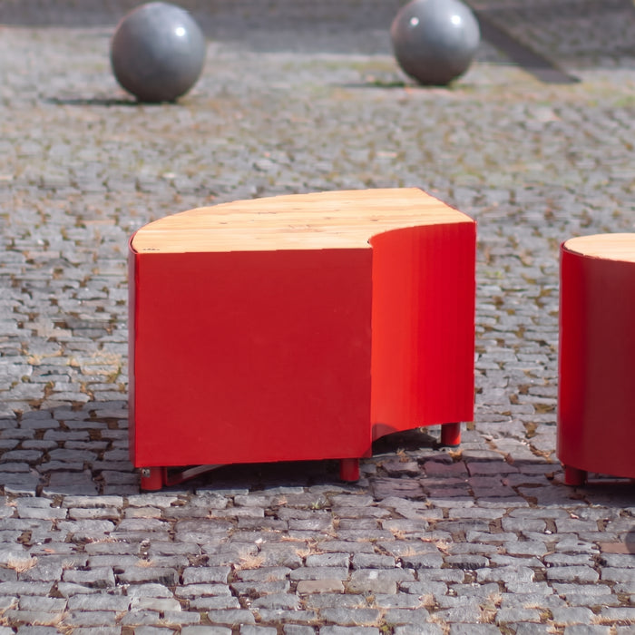 Gewerbefabrik Sitzbank Langenzenn Outdoor Bank Parkbank Holz Rot RAL 3001 Park