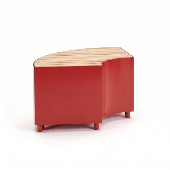 Gewerbefabrik Sitzbank Langenzenn Outdoor Bank Parkbank Holz Rot RAL 3001