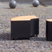 Gewerbefabrik Sitzbank Langenzenn Outdoor Bank Parkbank Holz Schwarz RAL 9017 Park
