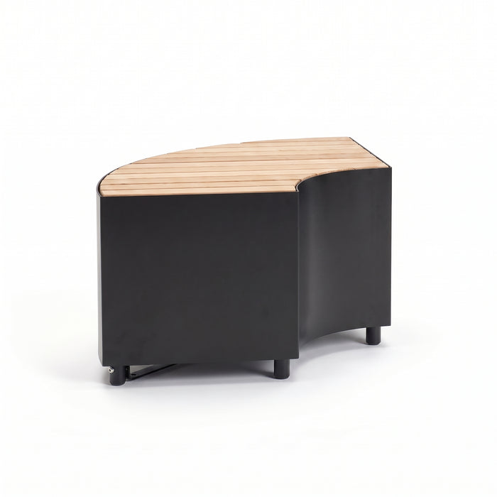 Gewerbefabrik Sitzbank Langenzenn Outdoor Bank Parkbank Holz Schwarz RAL 9017