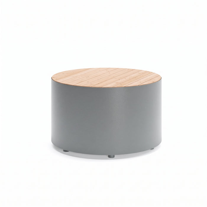 Gewerbefabrik Sitzbank Langeoog Outdoor Bank Parkbank Holz Grau RAL 7011