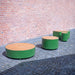 Gewerbefabrik Sitzbank Langeoog Outdoor Bank Parkbank Holz Grün RAL 6018 Stadt