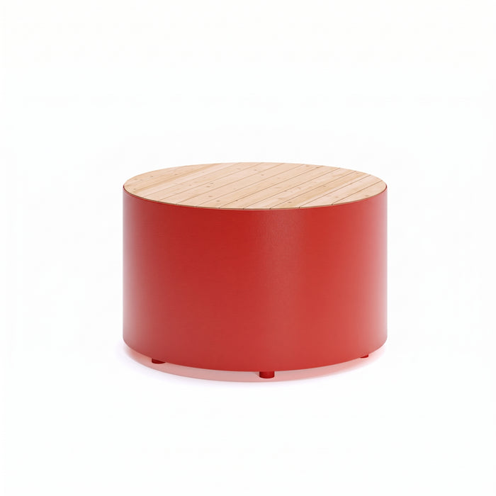 Gewerbefabrik Sitzbank Langeoog Outdoor Bank Parkbank Holz Rot RAL 3001