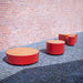 Gewerbefabrik Sitzbank Langeoog Outdoor Bank Parkbank Holz Rot RAL 3001 Stadt