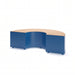 Gewerbefabrik Sitzbank Langerwehe Outdoor Bank Parkbank Holz Blau RAL 5005