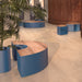 Gewerbefabrik Sitzbank Langerwehe Outdoor Bank Parkbank Holz Blau RAL 5005 Stadt