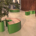 Gewerbefabrik Sitzbank Langerwehe Outdoor Bank Parkbank Holz Grün RAL 6018 Stadt