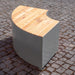 Gewerbefabrik Sitzbank Langquaid Outdoor Bank Parkbank Holz Grau RAL 7011 Park