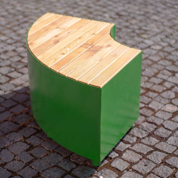 Gewerbefabrik Sitzbank Langquaid Outdoor Bank Parkbank Holz Grün RAL 6018 Park