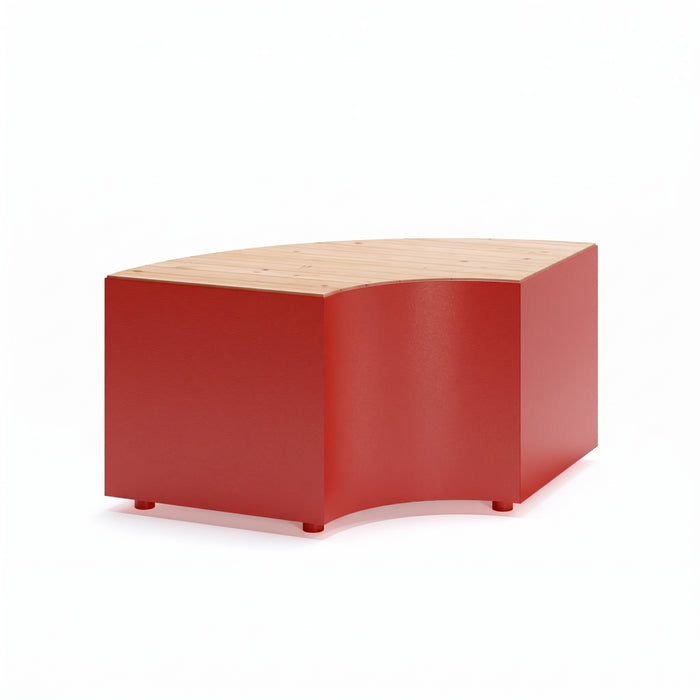 Gewerbefabrik Sitzbank Langquaid Outdoor Bank Parkbank Holz Rot RAL 3001