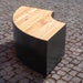 Gewerbefabrik Sitzbank Langquaid Outdoor Bank Parkbank Holz Schwarz RAL 9017 Park