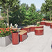 Gewerbefabrik Sitzbank Langsur Outdoor Bank Parkbank Holz Rot RAL 3001 Stadt