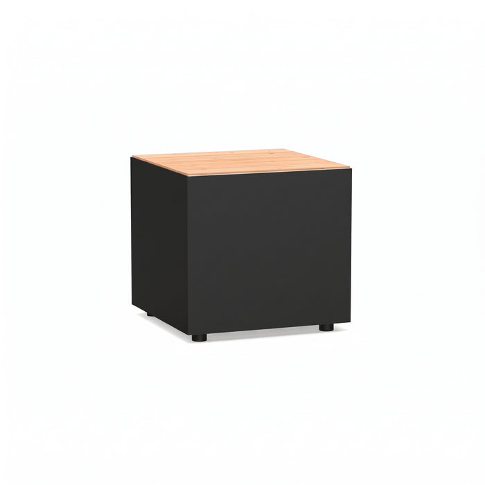 Gewerbefabrik Sitzbank Langsur Outdoor Bank Parkbank Holz Schwarz RAL 9017