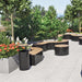 Gewerbefabrik Sitzbank Langsur Outdoor Bank Parkbank Holz Schwarz RAL 9017 Stadt