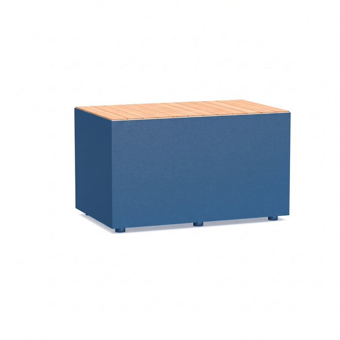 Gewerbefabrik Sitzbank Langweid Outdoor Bank Parkbank Holz Blau RAL 5005