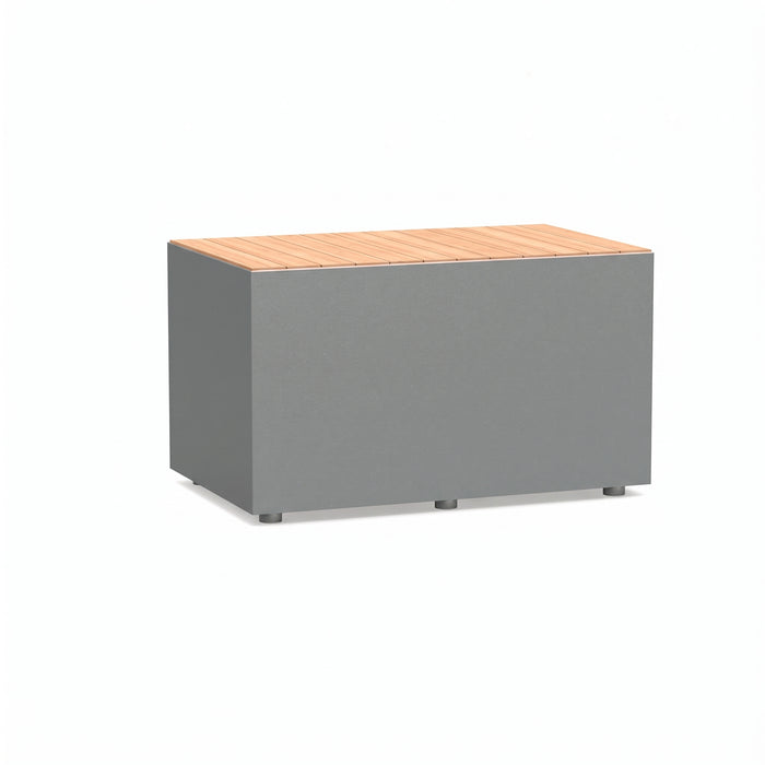 Gewerbefabrik Sitzbank Langweid Outdoor Bank Parkbank Holz Grau RAL 7011