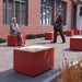 Gewerbefabrik Sitzbank Langweid Outdoor Bank Parkbank Holz Rot RAL 3001 Park